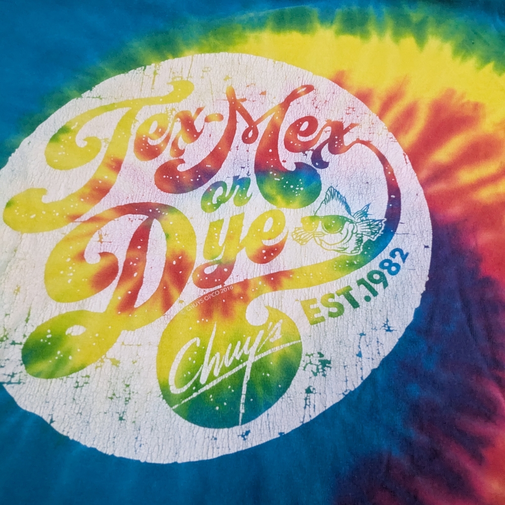 Chuy's Tie-Dye Tex-Mex Or Dye Tee Shirt Size Medium